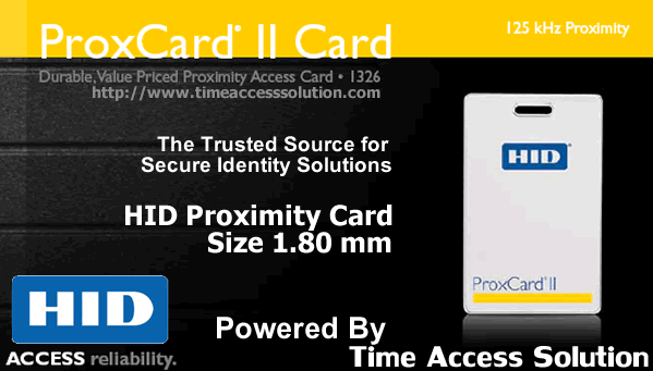 HID ProxCard II �ѵ� HID Ẻ˹� ��Ҵ 1.8 mm ������� �Ҥ� �����Ѵ